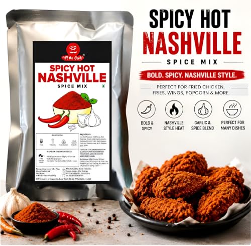 Image of EL The Cook Hot Nashville Spice Mix & Seasoning 500g | Make instant Nashville Hot sauce | For Fries, Pasta, Burgers, fried Chicken | Veg, FSSAI