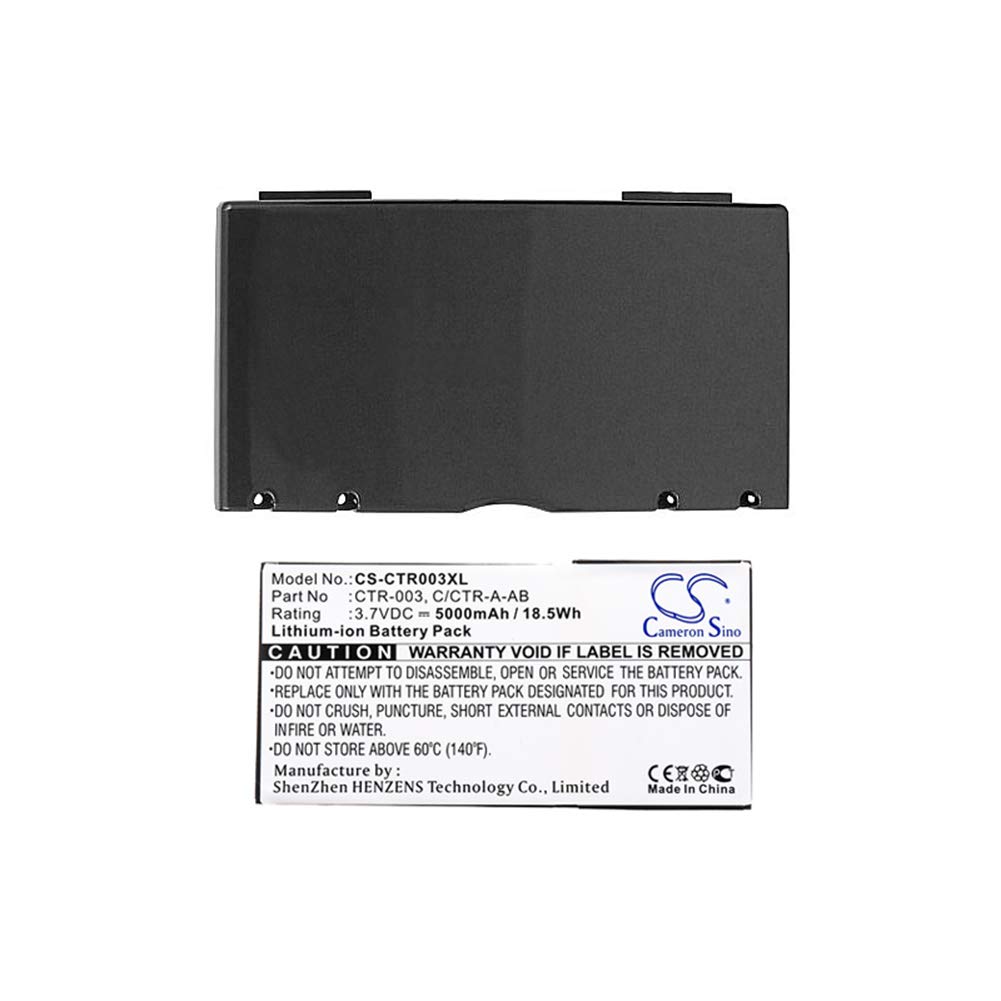 CS-CTR003XL Batería 5000mAh Compatible con [Nintendo] 3DS, CTR-001, MIN-CTR-001 sustituye C/CTR-A-AB, CTR-003