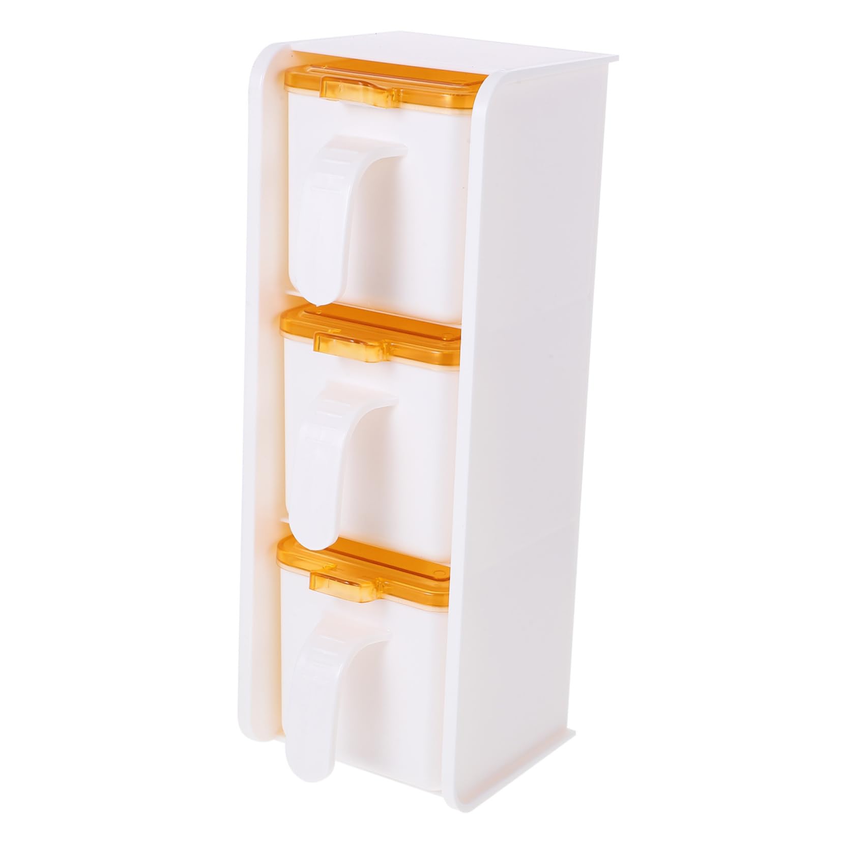 Especiero Reutilizable con Tapa y Cuchara, para Montar en la Pared, de Escritorio, Multiusos, con Compartimentos para Sal, Pimienta, azúcar y Frijoles, para organizar la Cocina.