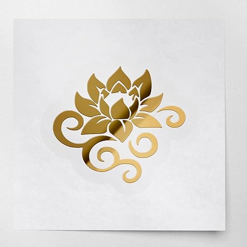 Miniatura 10 de USCSKUS0a8580SI072022 - Calcomanías de vinilo transparentes de loto con espirales (plata metálica) para teléfono portátil, accesorio de teléfono