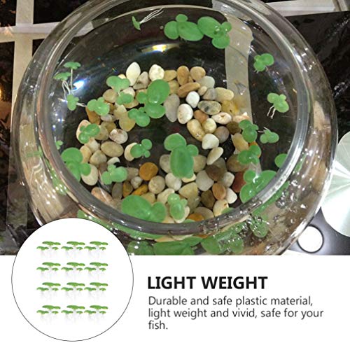 POPETPOP Pacotes de 2 Lentilha Artificial Planta Folhagem Artificial Flutuante Lagoa Decoração Paisa