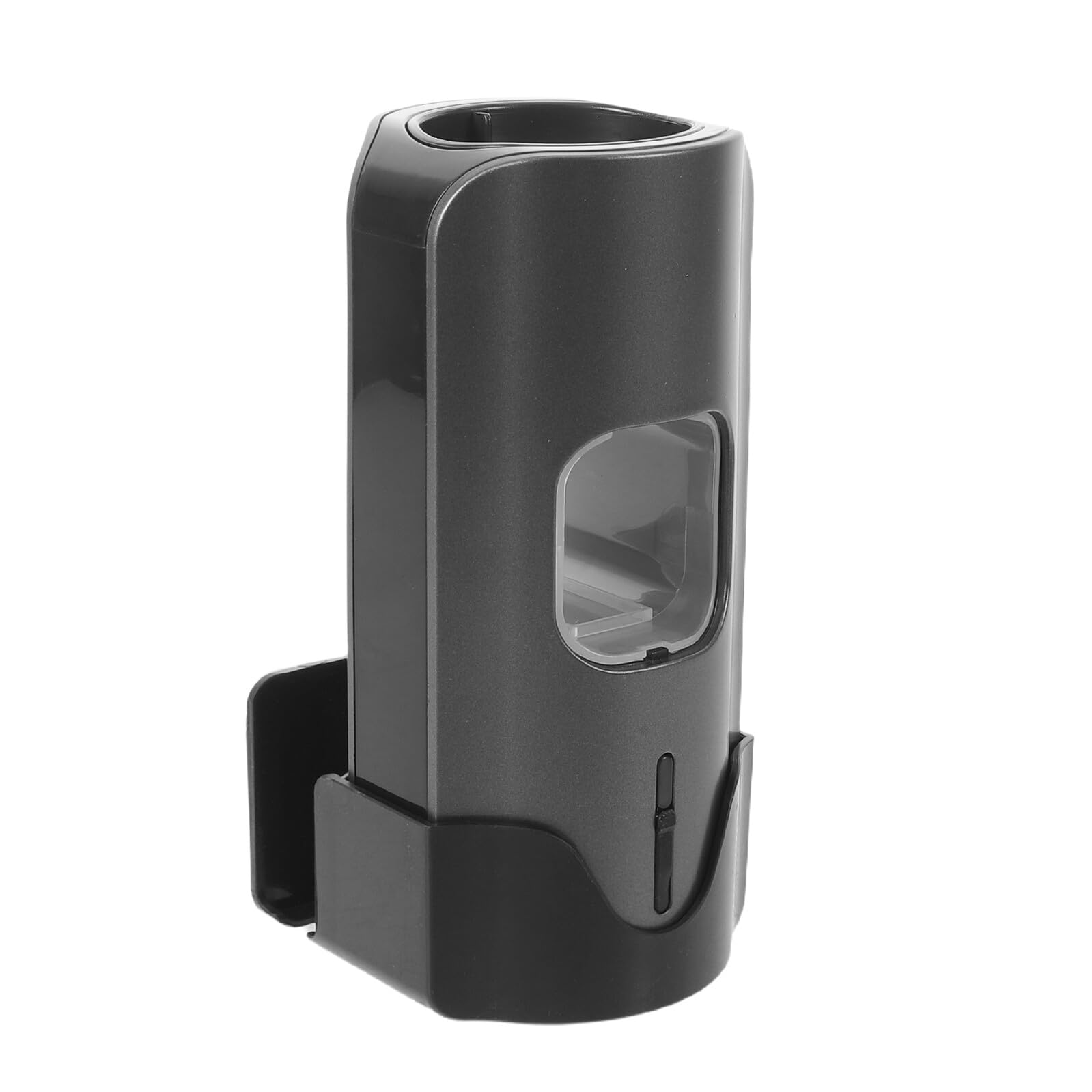 Dispenser Dentifricio Automatico da Parete Nero in Plastico | 3 Livelli Regolabili, 2 Slot per Spazzolini, Comparti Sfalsati con Ventilazione