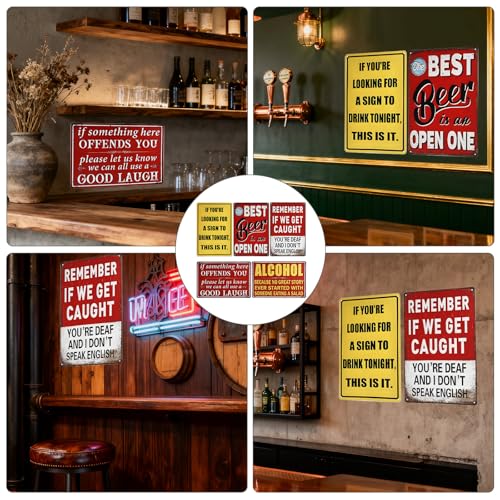 Plaque en métal rustique de qualité supérieure pour décoration murale bar - 8