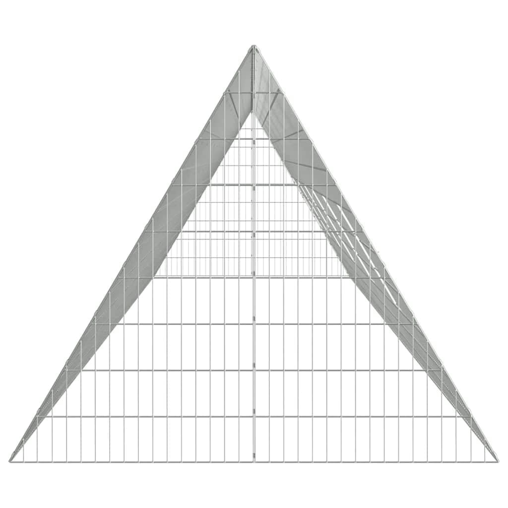 Kaninchenkäfig, silber, 650 x 100 x 85 cm, aus verzinktem Stahl, modernes Design, wasserdicht, für den Außenbereich, sicherer und wetterfester Unterschlupf für Garten oder Terrasse