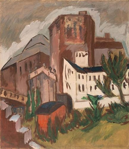 Art Tableau Konigstein église rouge Kirchner pour décoration murale salon