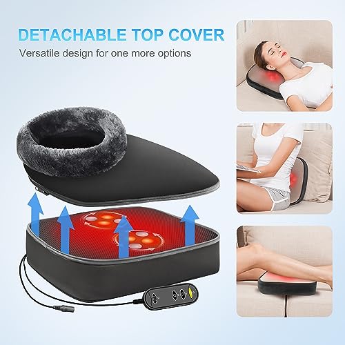 Masajeador Shiatsu para pies con calor y alfombra de masaje para todo el cuerpo miniatura 6