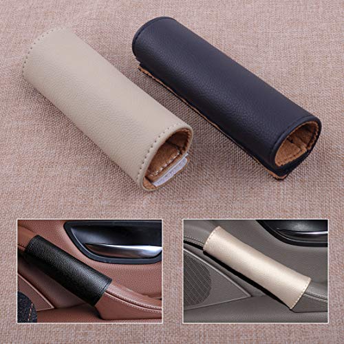 Citall Car Inner Leather Door Panel Pull Handle Trim Cover Sleeve Protector Fit For Bmw 5 Series F10 #TOP3