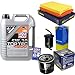 Produktbild QR-PARTS 69397385 Filter Set Inspektionspaket 5 Liter Liqui Moly Motoröl Top Tec 4200 5W-30 SCT Germany Kraftstofffilter Luftfilter Ölfilter