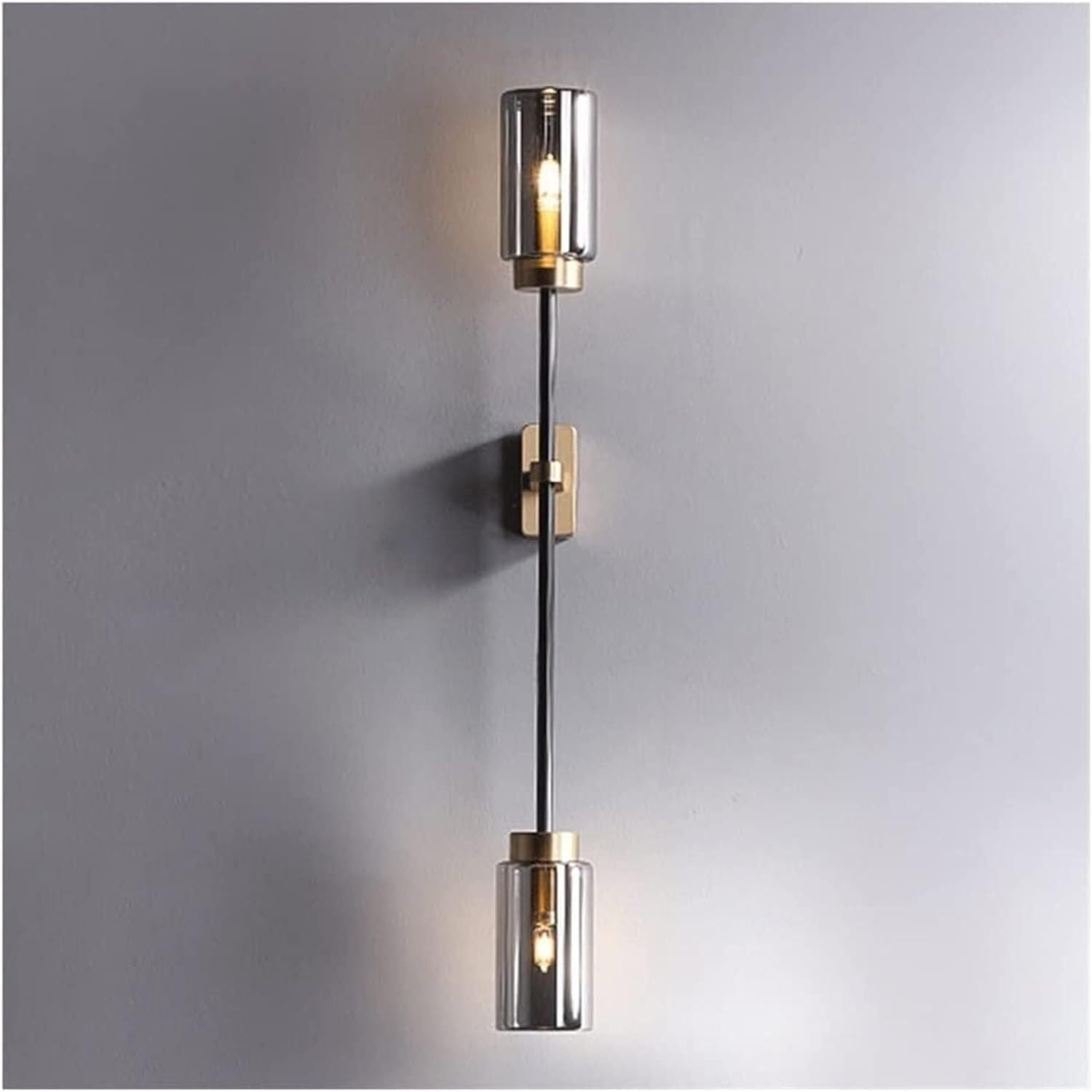 Modern LED Wall Sconce with Anthracite Glass Shade, LED Wall Sconce with