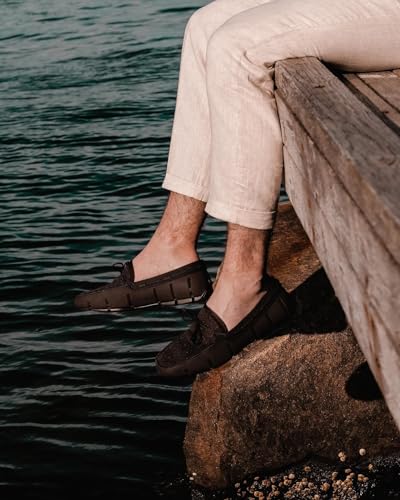 Image of SWIMS Braided Lace Loafer for Men, Breathable Slip On Water Friendly Driving Shoe, Lightweight Mesh Upper, Drainage Sole
