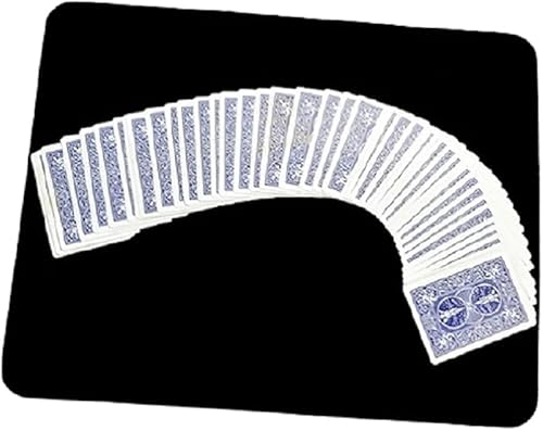 Miniatura 1 de MilesMagic Tapete de cartas de primer plano de mago para actuar en cartas, póquer, rutinas de trucos y trucos de magia de monedas, color negro