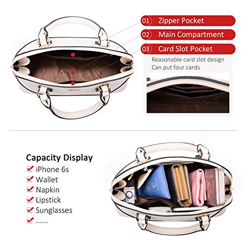 Image of LOVEVOOK Purse for Women Crossbody Bags Classic Double Zip Top Handle Dome Satchel Bag