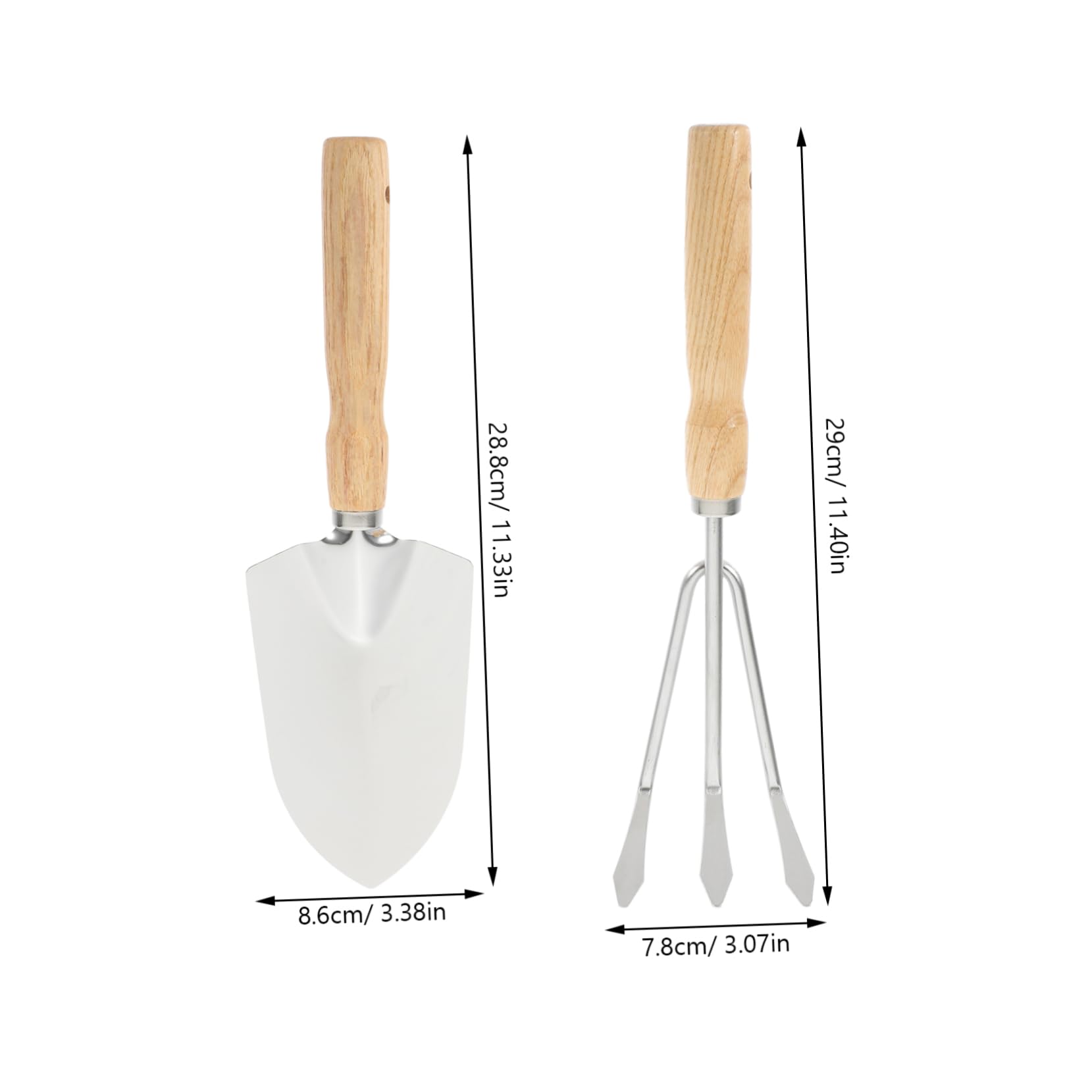 Abaodam 1 Set Portable Gardening Hand Tool Rake Trowel for Small Flower Plants Vegetable Gardening and Outdoor Use