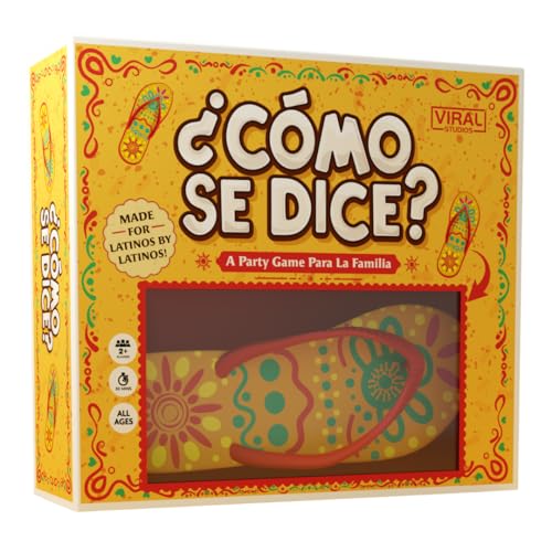 Viral Studios Cmo Se Dice? Hilarious Spanish Party Card Game Chancla Included | Funny Latino Game for Families & Adults Game Night | Spanish Trivia for No Sabo Kids | 3+ Players