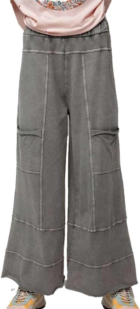 Easel Mineral Wash Knit Cargo Pants Ash/S