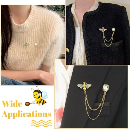 Image of Ipotkitt Bee Rectangle Biology Theme Fruit Vegetable Snake Ice Cream Brooches Insect Dessert Strawberry Lapel Pins for DIY Jewelry Craft Clothes Decor