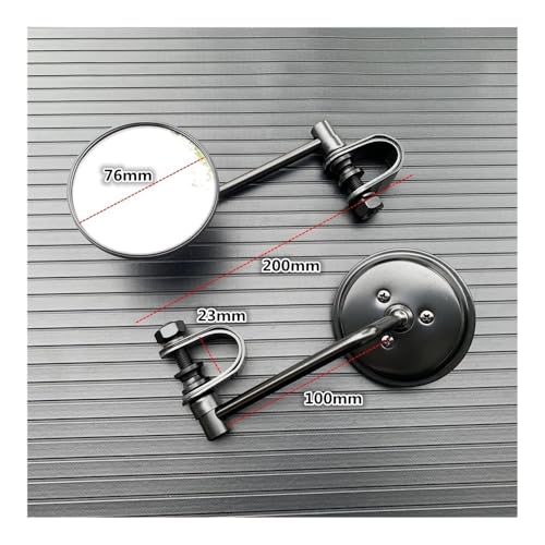 Espejos retrovisores de 8mm universales con anclaje robusto para moto custom 6