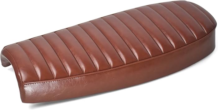 0192 Motorcycle Brat Vintage Retro Flat Saddle Seat for Cafe Racer Bobber Chopper Brown subframe modification is required