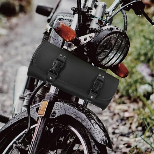 Alforja de motocicleta bolsa versátil para herramientas compatible con varios modelos, organizador para manillar, horquilla delantera y portaequipajes trasero miniatura 4