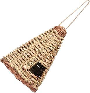 Yardwe Woven Bird Nest Bird House Home Decoration Bird Cage Decor Parakeet Decor for Home Straw Bird Cage Breeding Bird House Hand Woven Bird Nest Woven Birdhouse Gardening Decor To Weave