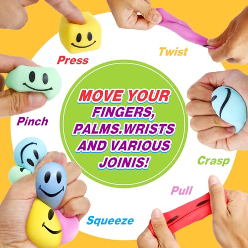 16 Pack Mini Slow Rising Stress Cube, Square Fidget Ice Cube Stress Balls, Stretchy Fidget Toy for Anxiety Stress Relief, Classroom Prize Cube Squishies for Adults Kids Children Teens Party Favors - Image 3