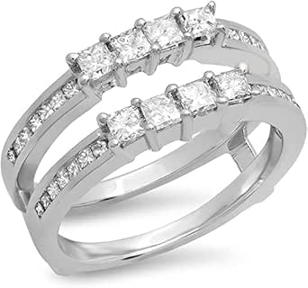 Amazon.com: Charming_Creation 2.00 Ct Princess Cut White Diamond ...