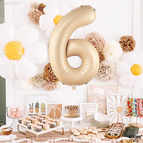 Image of KatchOn Caramel Number 6 Balloon 40 Inch