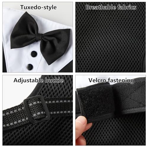 Smoking Fliege für Hunde Hund Hochzeit Anzug Hund Katze Smoking Kragen Formales Hunde-Smoking-Bandana Hund Smoking Bandana Halsband für Geburtstag Hochzeit Kleine Mittlere Hunde