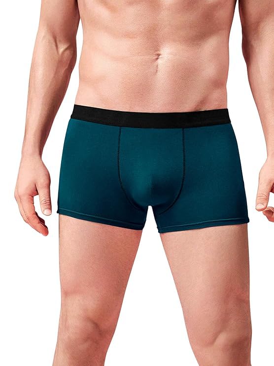 Image of Men's Ultra-Soft Stretch Boxer Briefs | Breathable No-Ride-Up Underwear Moisture Wicking Fabric, Lightweight Comfort Fit Inner for Nylon Wear Multicolor Pack1