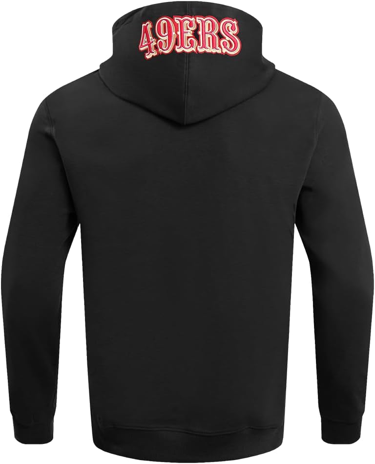 Pro Standard Mens NFL Old English Brushed Back French Terry Pull Over Hoodie - Image 4