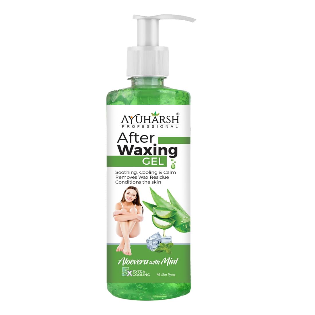 Ayuharsh After Waxing Gel with Aloe Vera for Instant Soothing, Deep Hydration, Nourishment, Wax Residue Removal, and Post-Waxing Care (500 ml)-picture-20