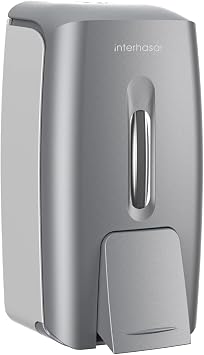 interhasa! Soap Dispenser Wall Mount Refillable 28oz Hand Sanitizer Dispenser Commercial Hand Soap Dispenser for Bathroom Support Liquid Gel Soap