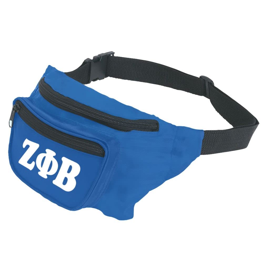 Zeta Phi Beta Sorority Big Letter Fanny Pack Royal Blue