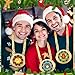 Tondiamo 3 Pieces Christmas Medals Champ Chain Trophy 6 x 5.25 Inches Xmas Jumbo Award 1st 2nd 3rd Prize for Women Men Family Xmas Holiday Party Decoration Prize Gift(Ugly Sweater Contest)