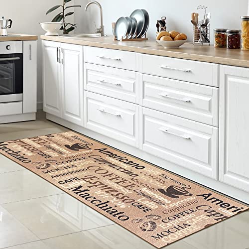 CARPETIA Küchenteppich Küchenläufer Design Cafe Coffee Espresso modern Flachgewebe Küche...