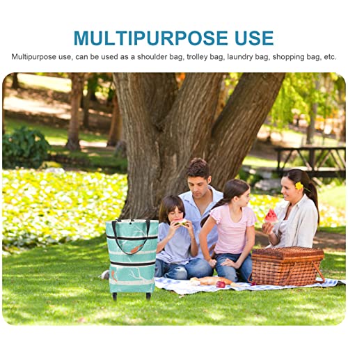 Zerodeko Zusammenklappbare Trolley-Taschen Einkaufstasche Mit Rädern Zusammenklappbarer Einkaufswagen Wiederverwendbare… – Bild 4