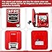 Relaxweex 4 Pcs Fire Alarm Pull Station Fire Warning Siren 12/24V DC Sound and Light Emergency Alarm Dual Action Manual Call Point with Key Security Horn Buzzer for Home or Office