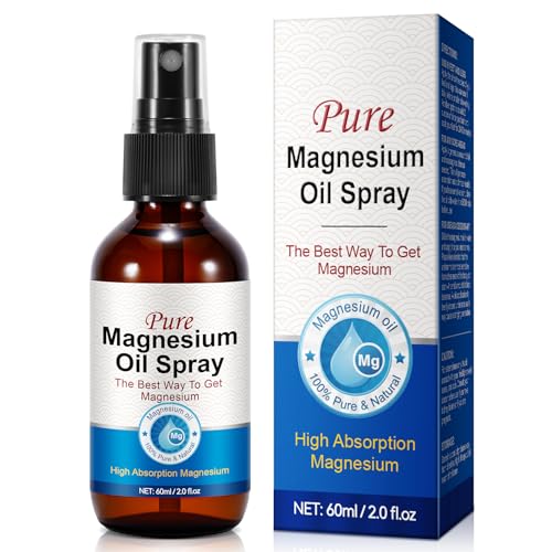 Magnesium Spray Pure Magnesium Oil Spray for Feet Natural Ingredient in Glass Bottle Easy to Absorb and Use 1PackEasy to Sleep