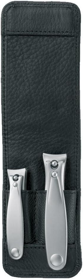 Niegeloh Solingen Imantado S 2-Piece TopInox Clipper Set, Black Leather Case