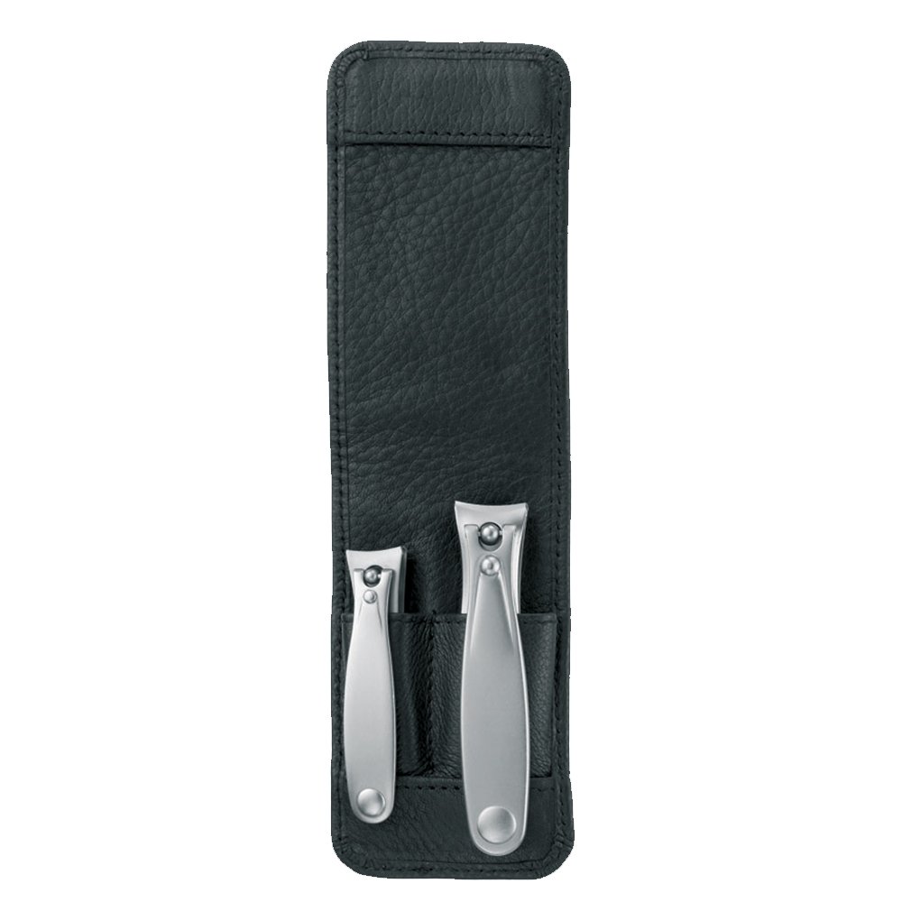Niegeloh Solingen Imantado S 2-Piece TopInox Clipper Set, Black Leather Case