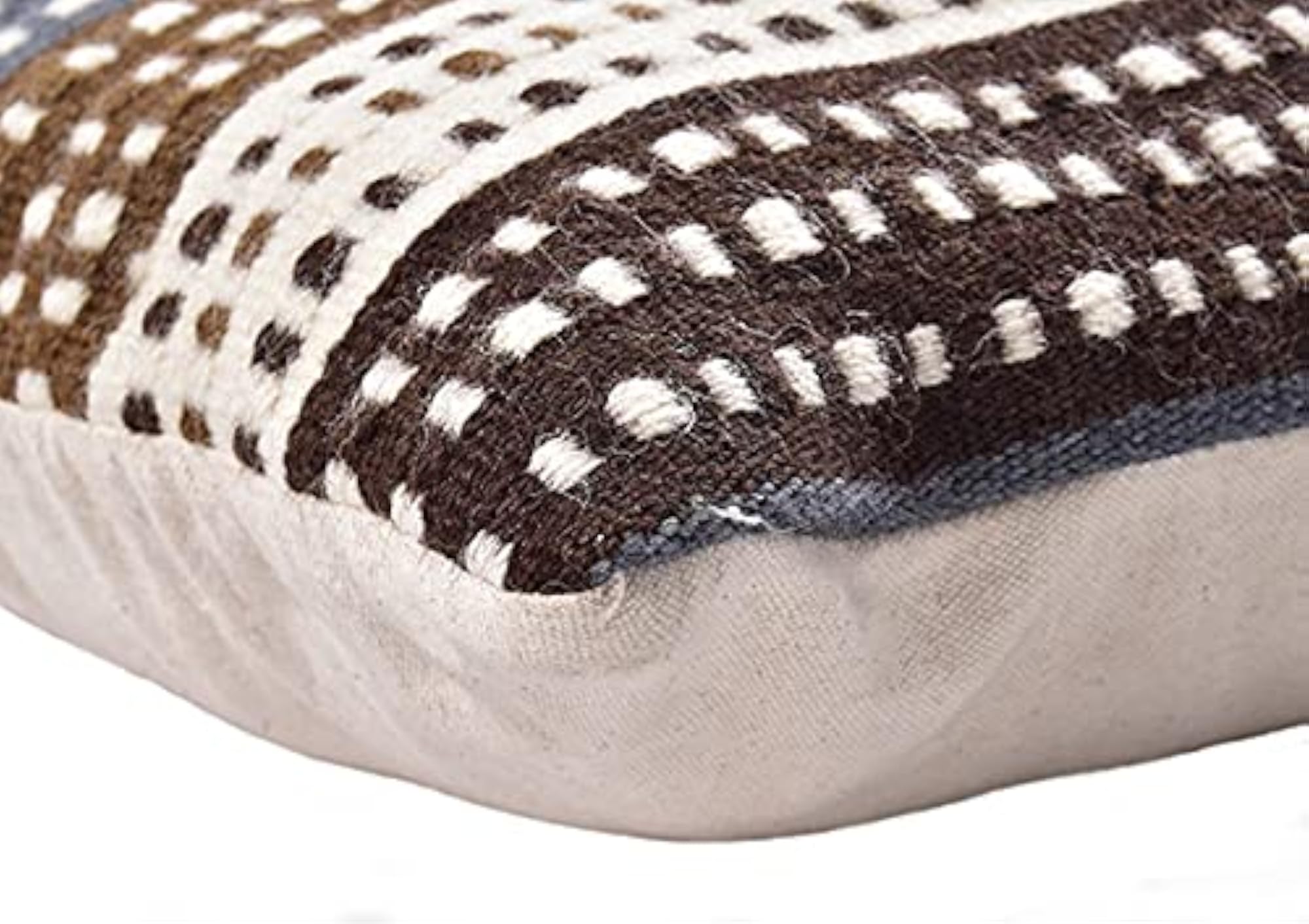 Square Pixel Dot Flatweave Dhurrie Cushion