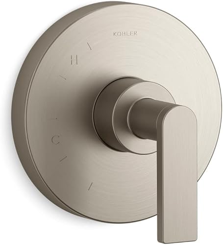 Miniatura 3 de Kohler K-TS73115-4-TT TS73115-4-TT Moldura compuesta con mango de palanca para equilibrio de presión de temperatura rito, válvula no incluida,