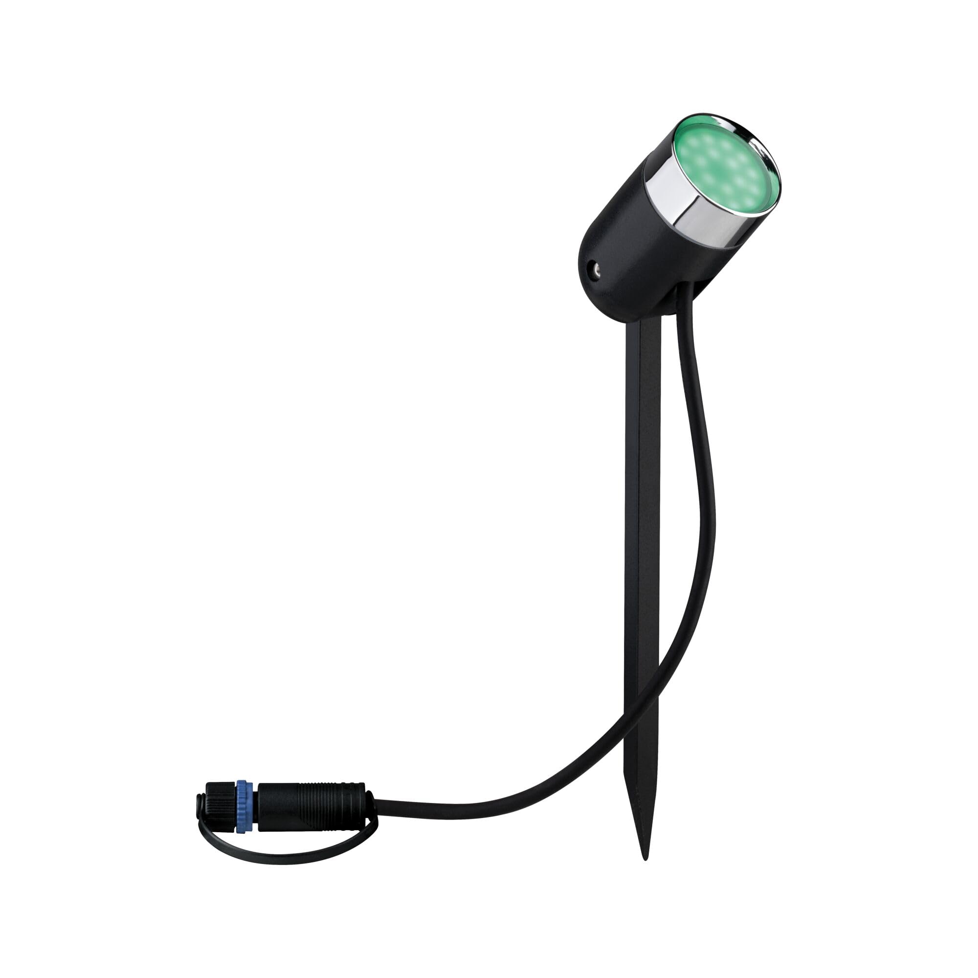 Paulmann 94283 Luminaire d'extérieur LED Plug & Shine ZigBee Spot Pike RGBW incl. 1x4,5 watts gradable IP44 Anthracite Éclairage de jardin plastique Blanc chaud 3000 K