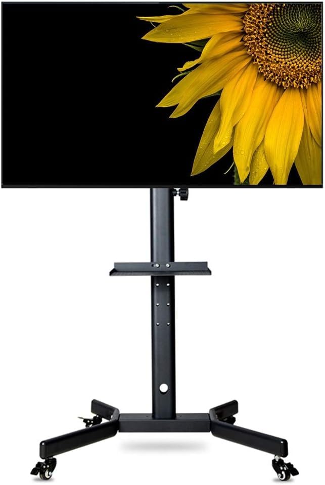 Soporte móvil para TV con bandeja y ruedas