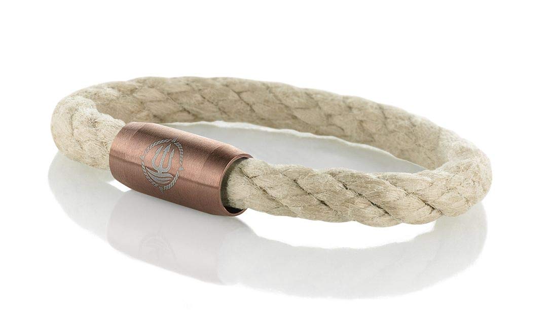 Maritimes Seemannsgarn Segeltau Armband Amrum hanf-farben 8mm