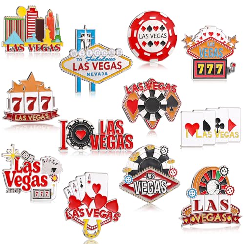 Konohan 12 Pcs Las Vegas Magnets for Refrigerator Metal USA Fridge Magnet Magnetic Las Vegas...
