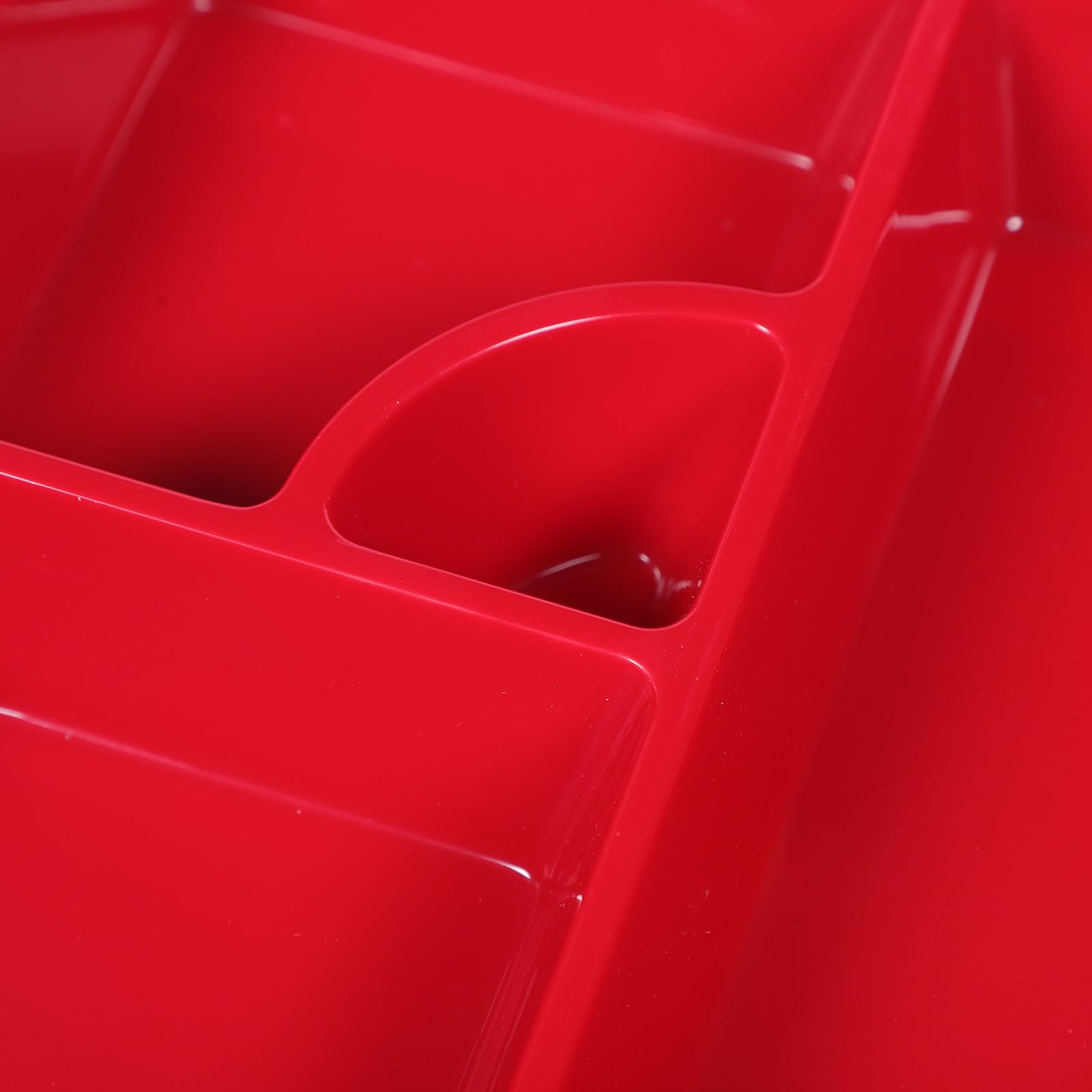 CRAFTHROU Bento Box Giapponese Rotondo in Melamina Divisori Nero | Formato Portatile, Bordi Lisci, per Casa e Campeggio, Adatto a Lavoratori e Studenti