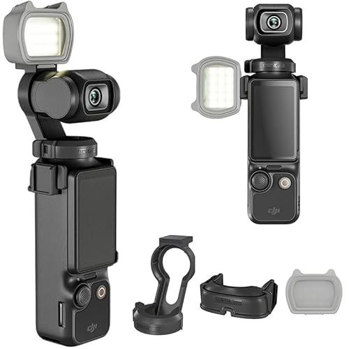 DJI OSMO POCKET 3 対応 補助灯キット LEDビデオライト 小型 200 mAh充電式 2500k-6800k 色温度調整可能 スマート カメラライト 補助照明 撮影用ライト