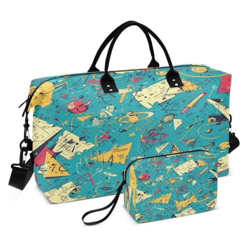 Sac de voyage math avec trousse résistant pour ranger ses affaires