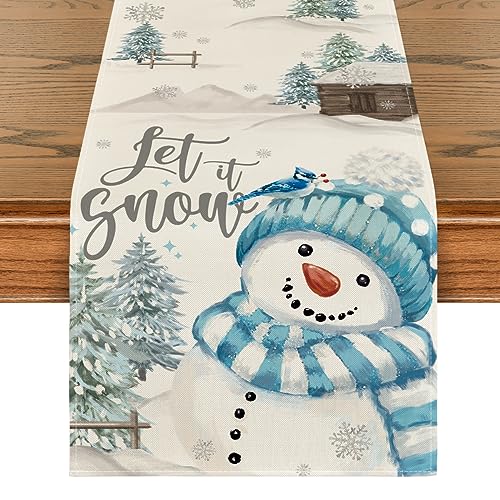 Artoid Mode Xmas Trees Let It Snow Blue Snowman Christmas